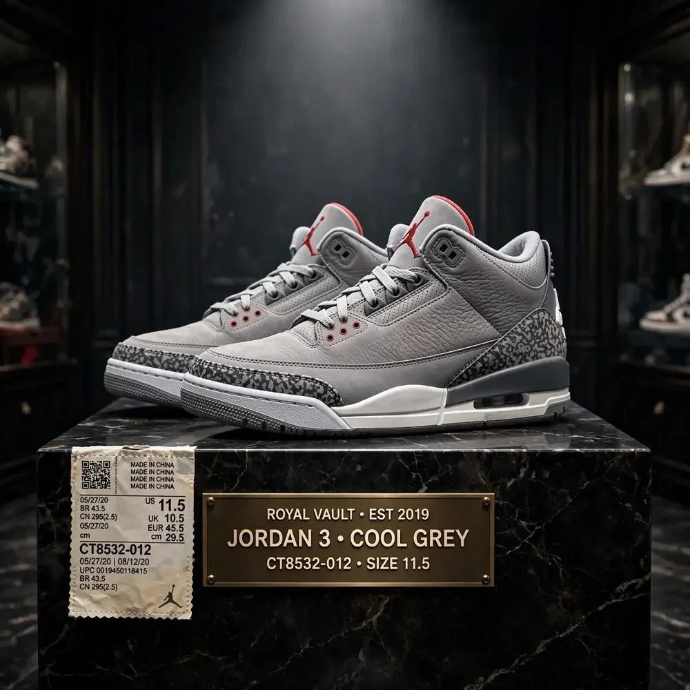 Size 11.5 - Jordan 3 Retro Cool Grey CT8532-012 OG Box